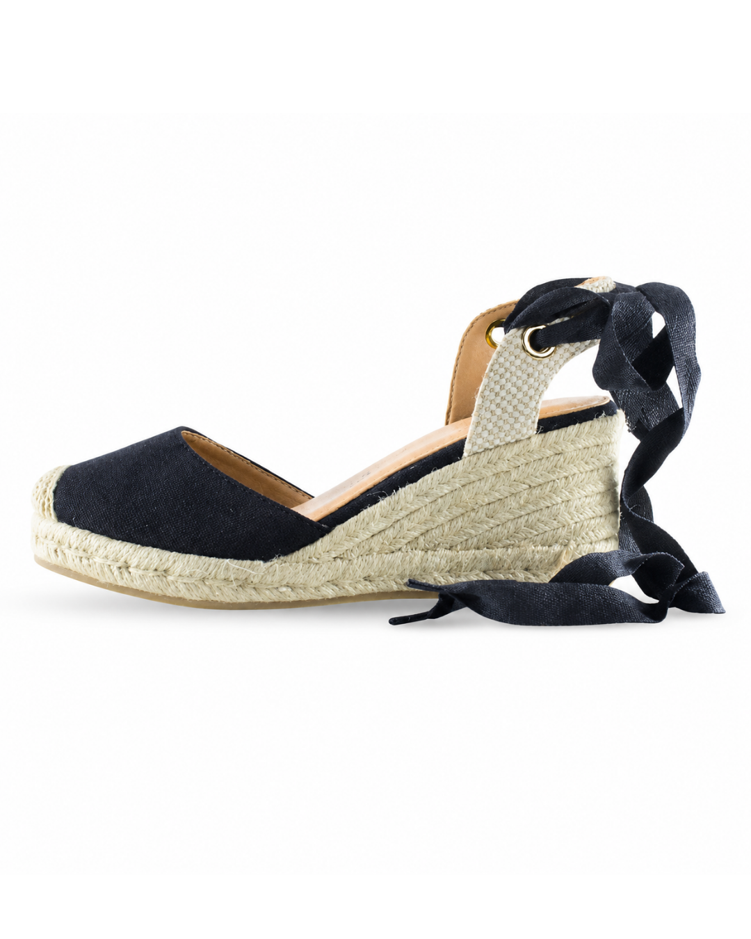 Alpargata negra de SanMiguelShoesmx, zapato de lona con suela de goma, ideal para estilo casual y comodidad.