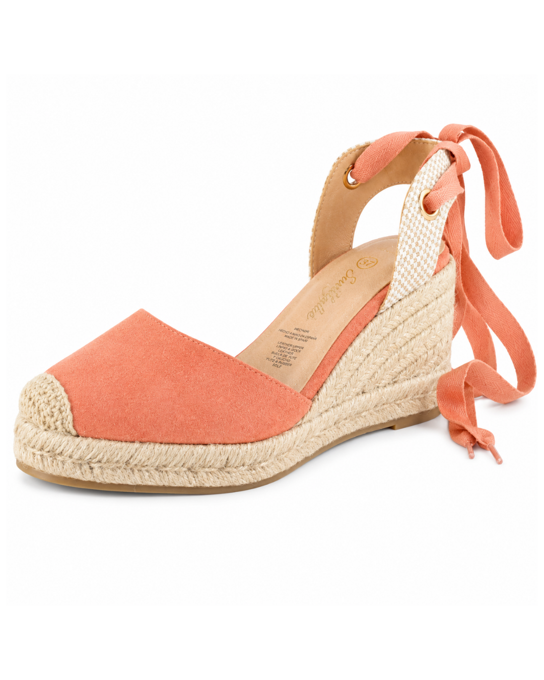 Alpargata Peach SanMiguelShoesmx de lona en color durazno con suela de yute y diseño cómodo para uso casual.