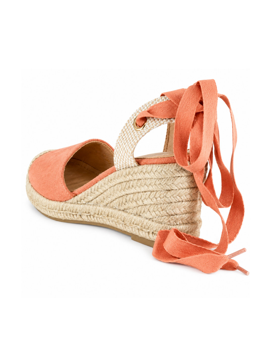 Alpargata Peach de SanMiguelShoesmx, zapato casual de lona color durazno con suela de yute y diseño cómodo para mujer.