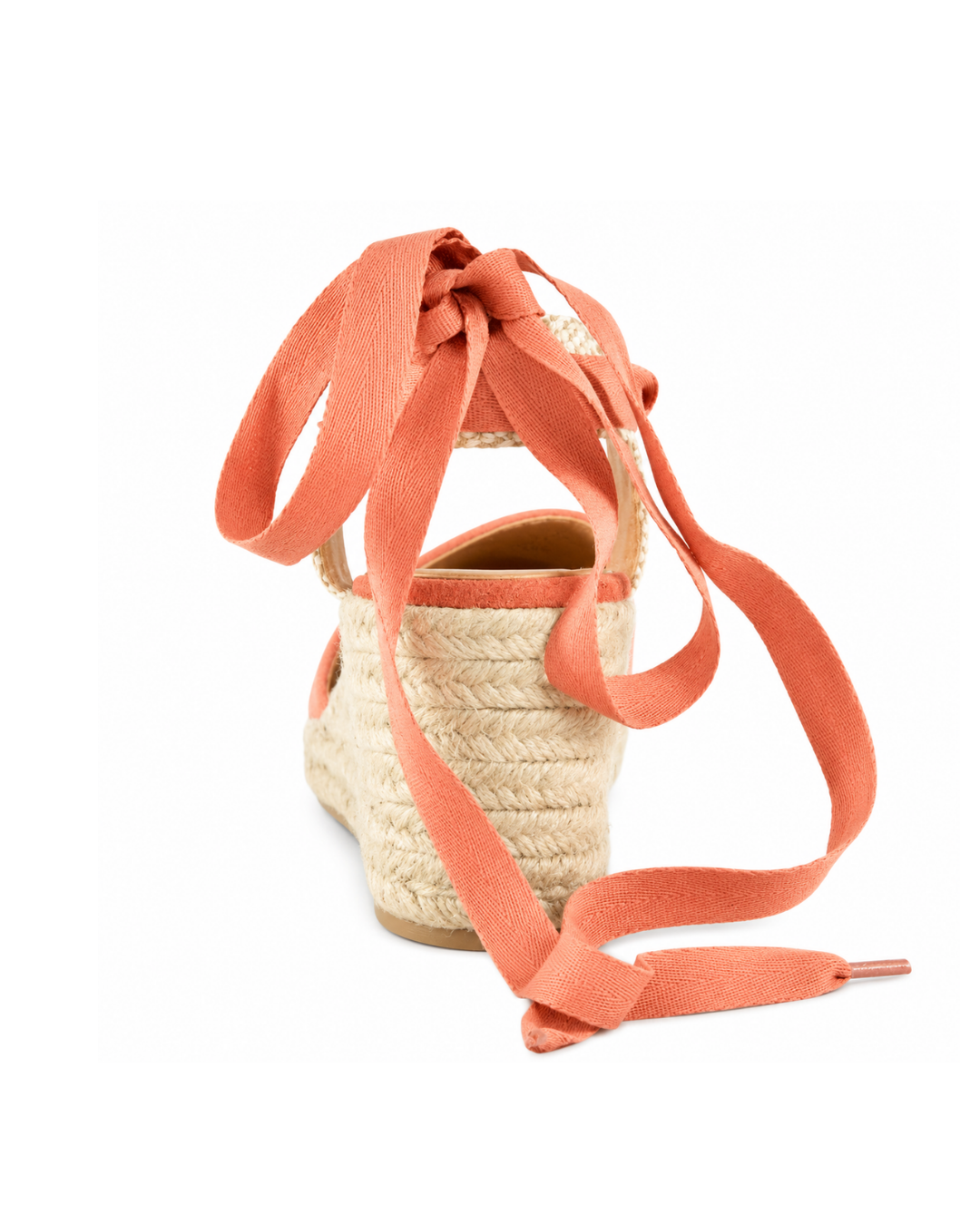 Alpargata Peach de SanMiguelShoesmx, zapato de lona color durazno con suela de yute, estilo cómodo y casual para mujer.