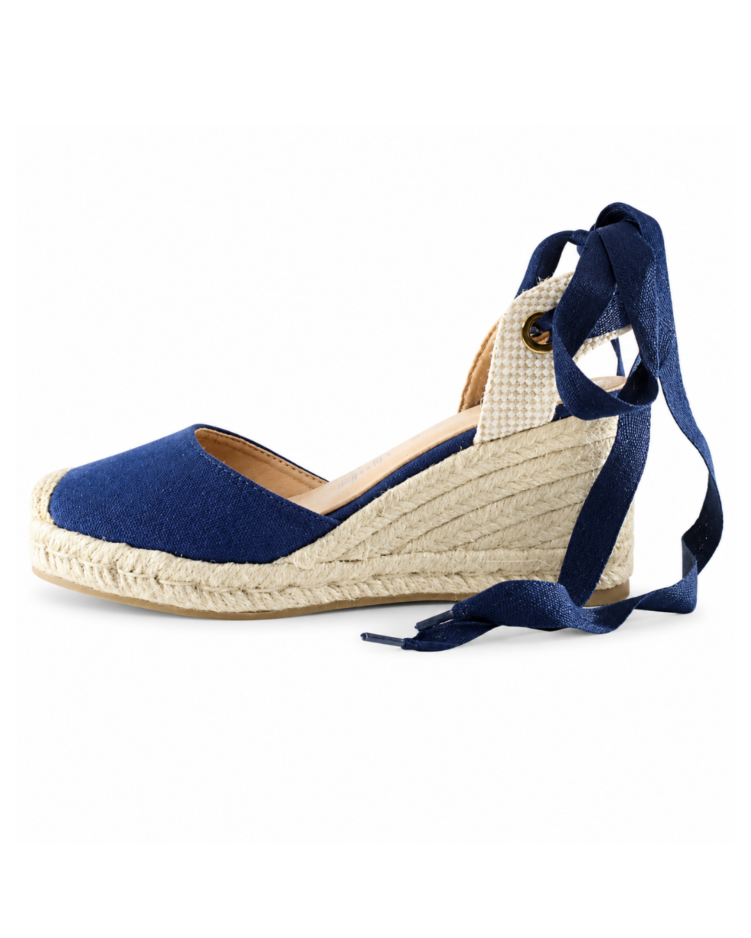 Alpargata azul marino de SanMiguelShoesmx, calzado cómodo con diseño clásico y detalles de tela en la parte superior.