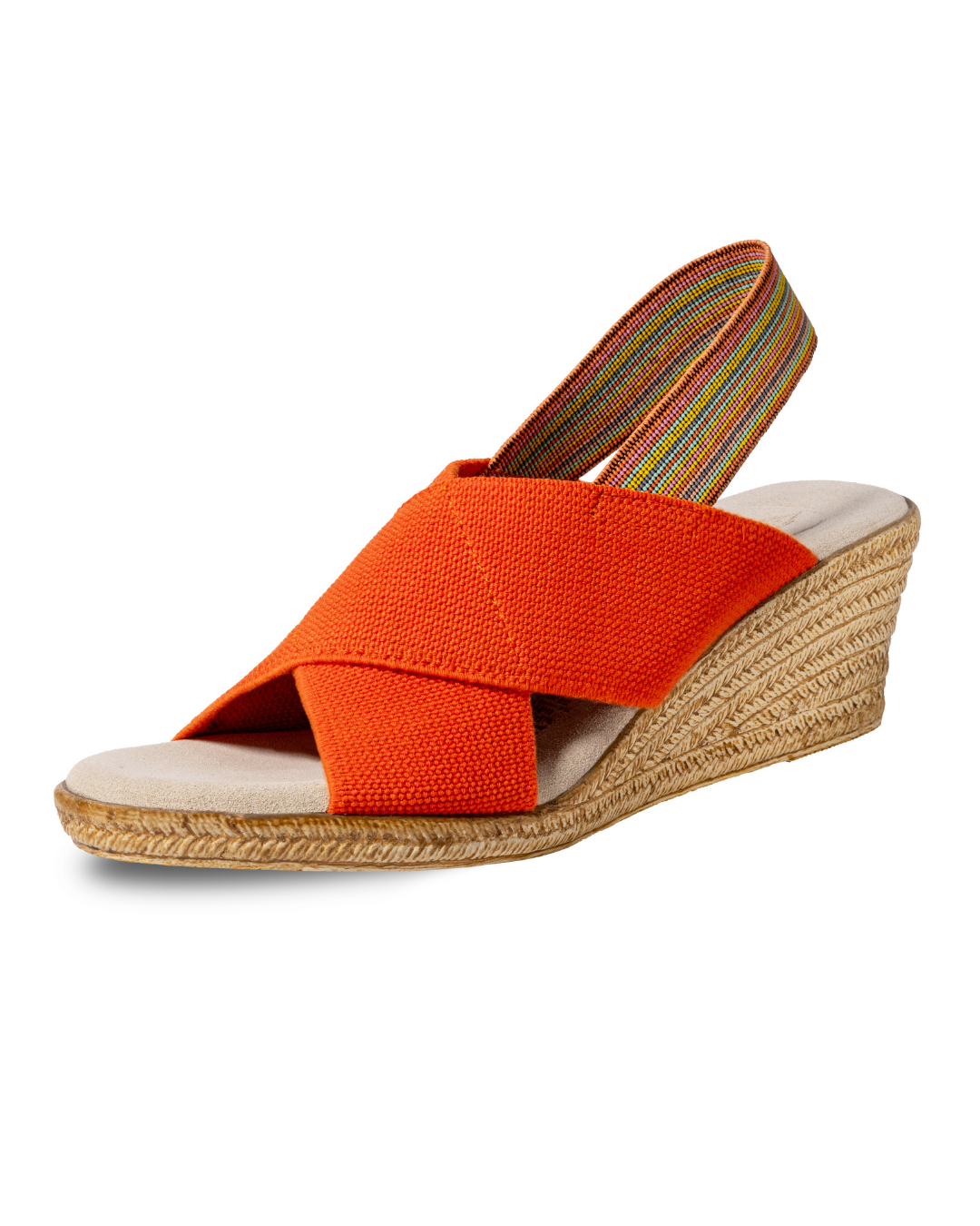 Zapatos Emilia Naranja de SanMiguelShoesmx, vista lateral mostrando el diseño y color vibrante del calzado de mujer.