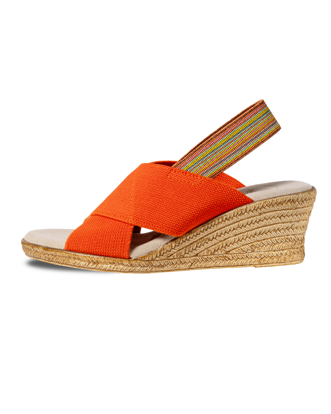 Zapatos Emilia Naranja de SanMiguelShoesmx en vista lateral, con diseño moderno y color vibrante para mujer.
