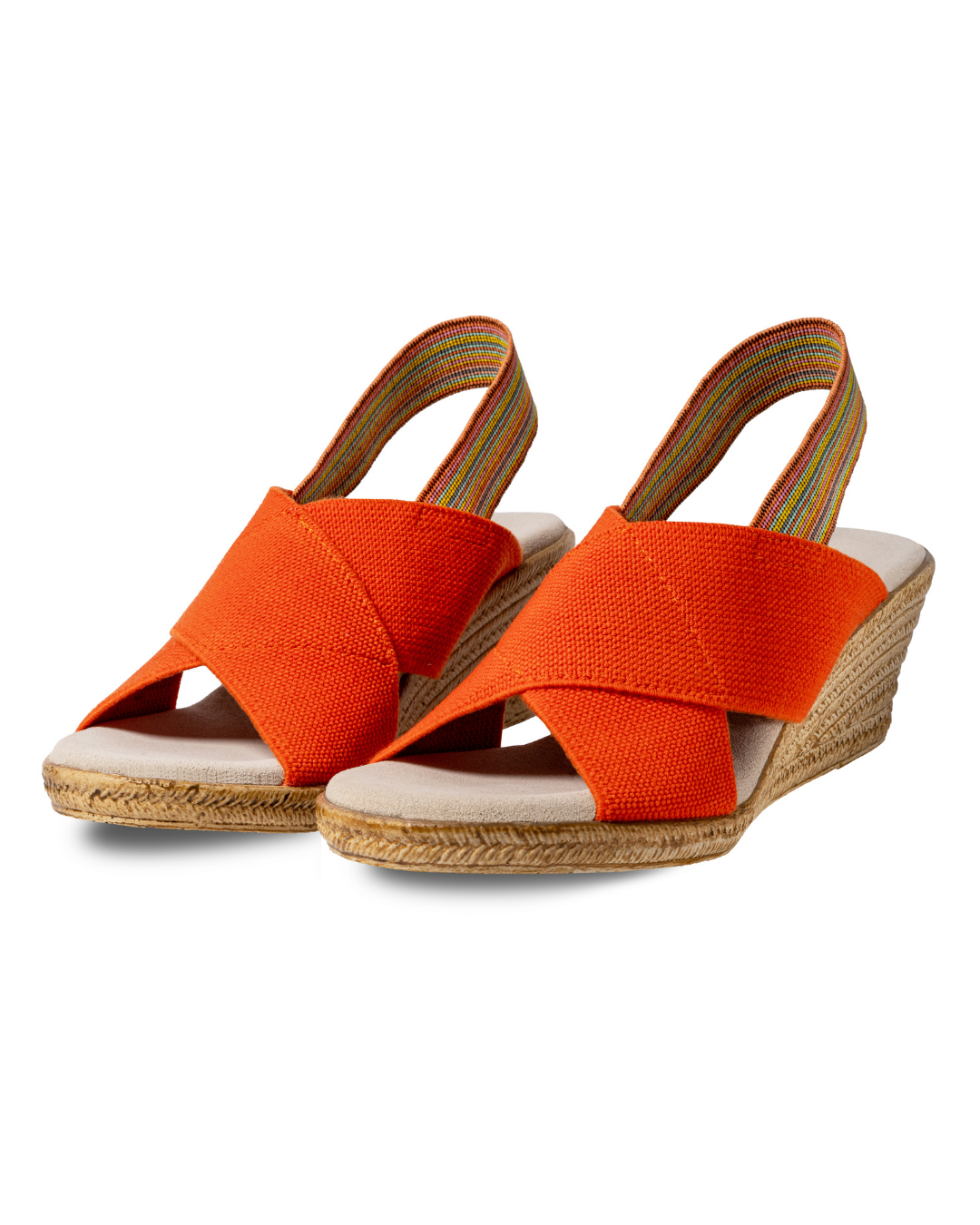Zapatos Emilia Naranja de SanMiguelShoesmx, vista lateral con detalles y textura de cuero en color naranja brillante.