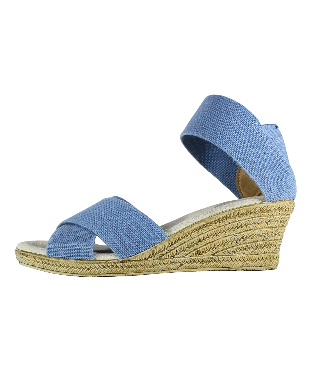 Zapatos Alba Índigo de SanMiguelShoesmx, vista frontal con detalles de textura y diseño en color azul.