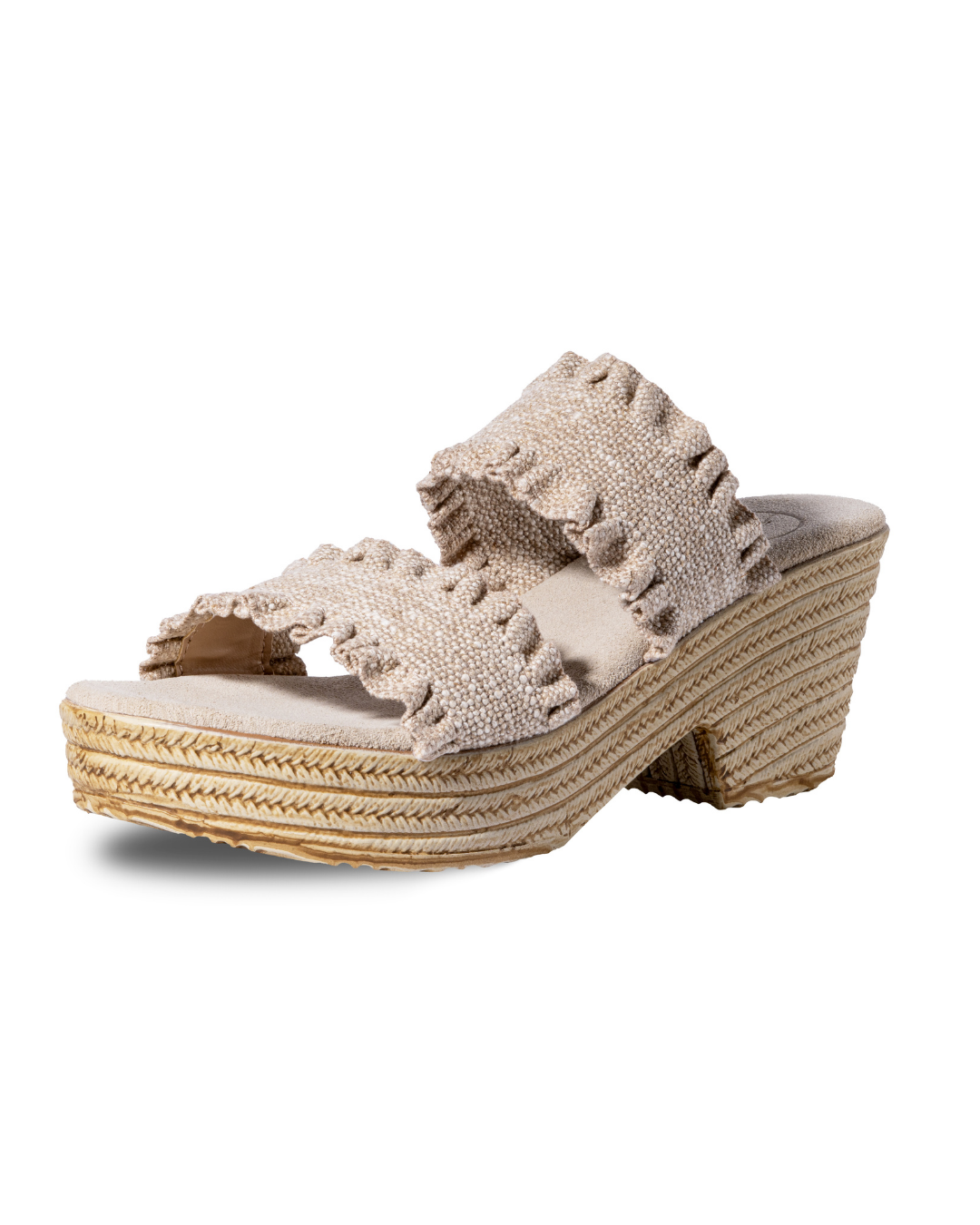 Zapatos Miranda Lino Olán de SanMiguelShoesmx, estilo casual con diseño en lino, color beige y suela de goma.