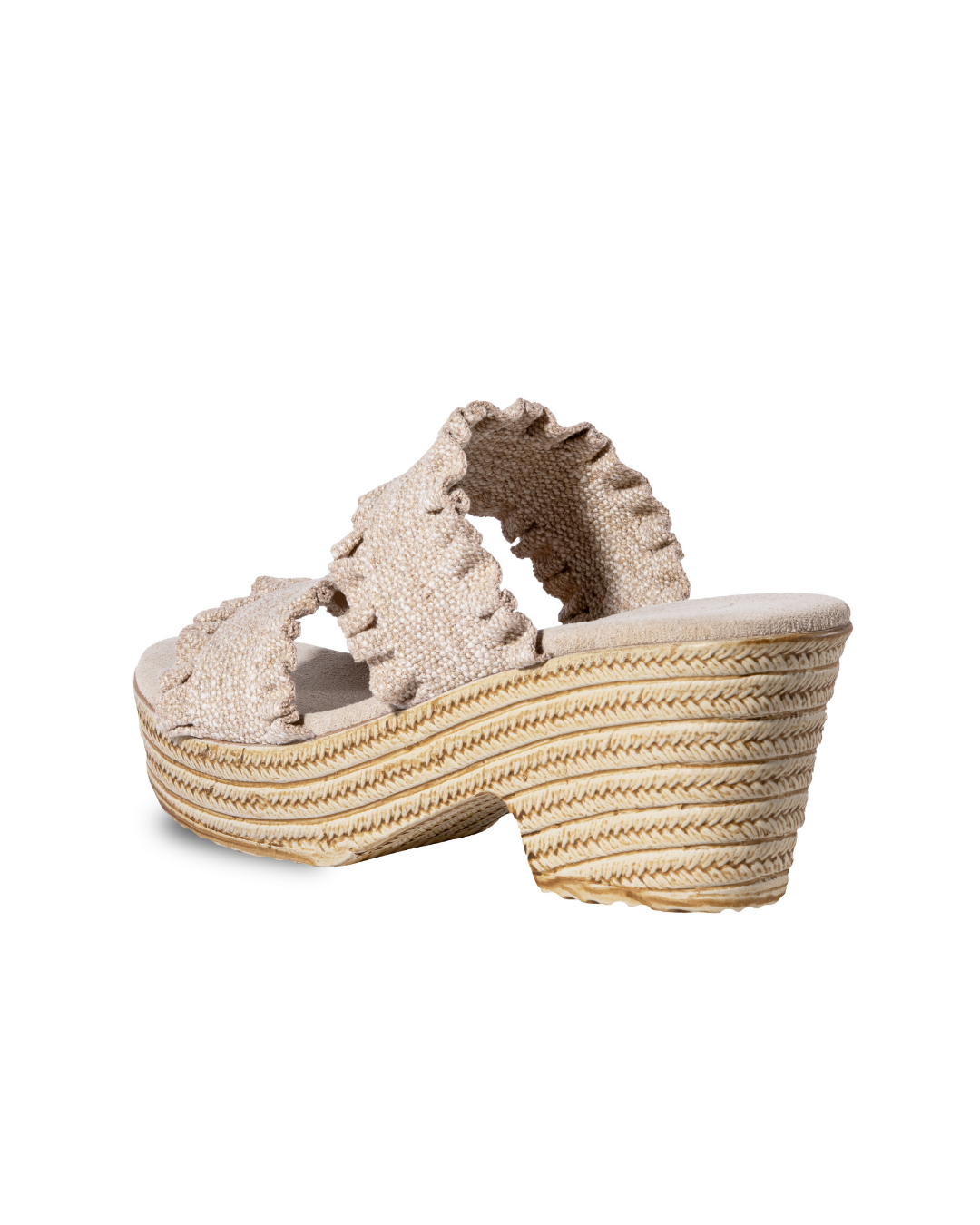 Zapatos Miranda Lino Olán de SanMiguelShoesmx, calzado de lino con diseño elegante y detalles en tonos naturales.