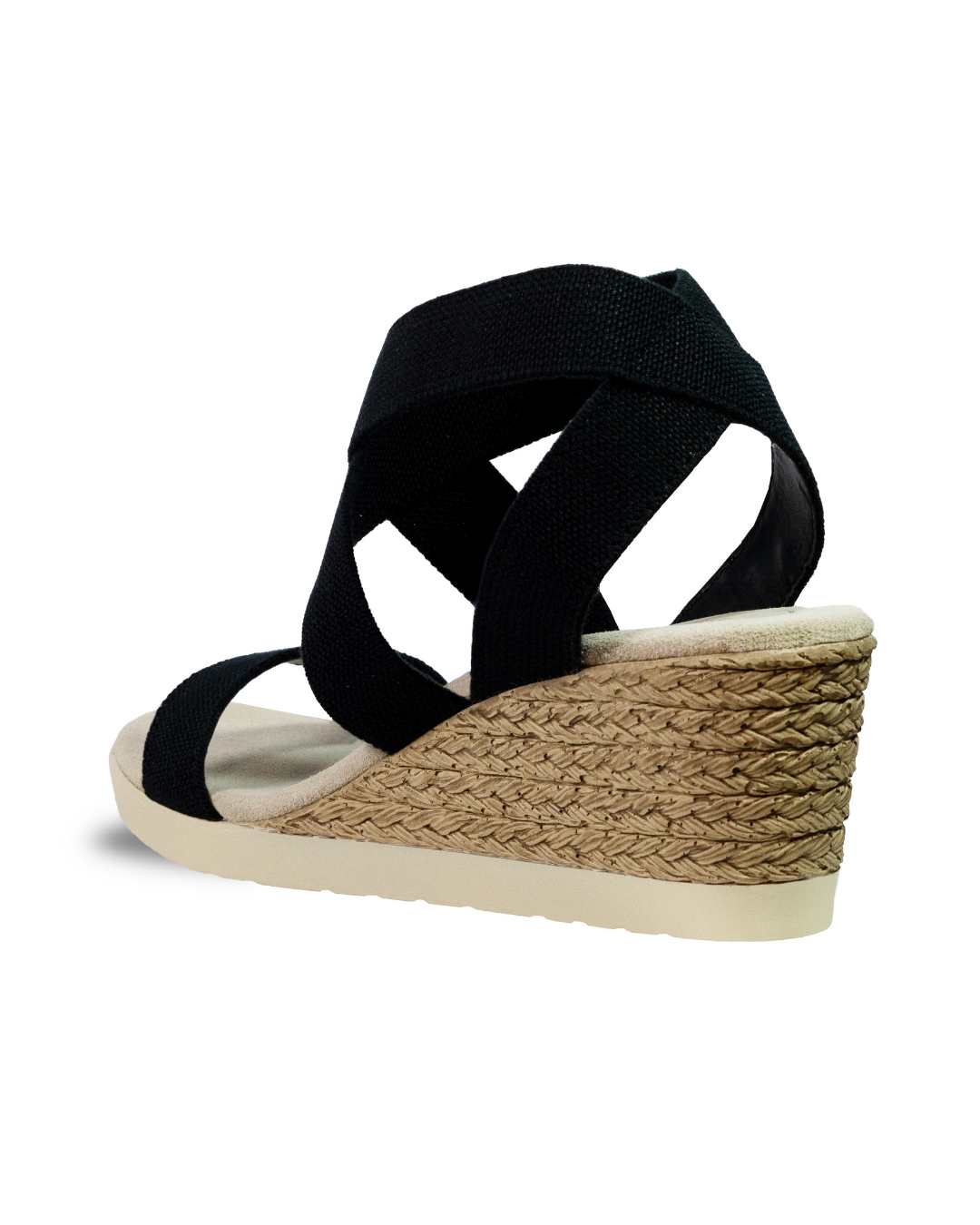 Zapatos Miami en negro de SanMiguelShoesmx, vista frontal de calzado casual con suela blanca y detalles en cuero negro.