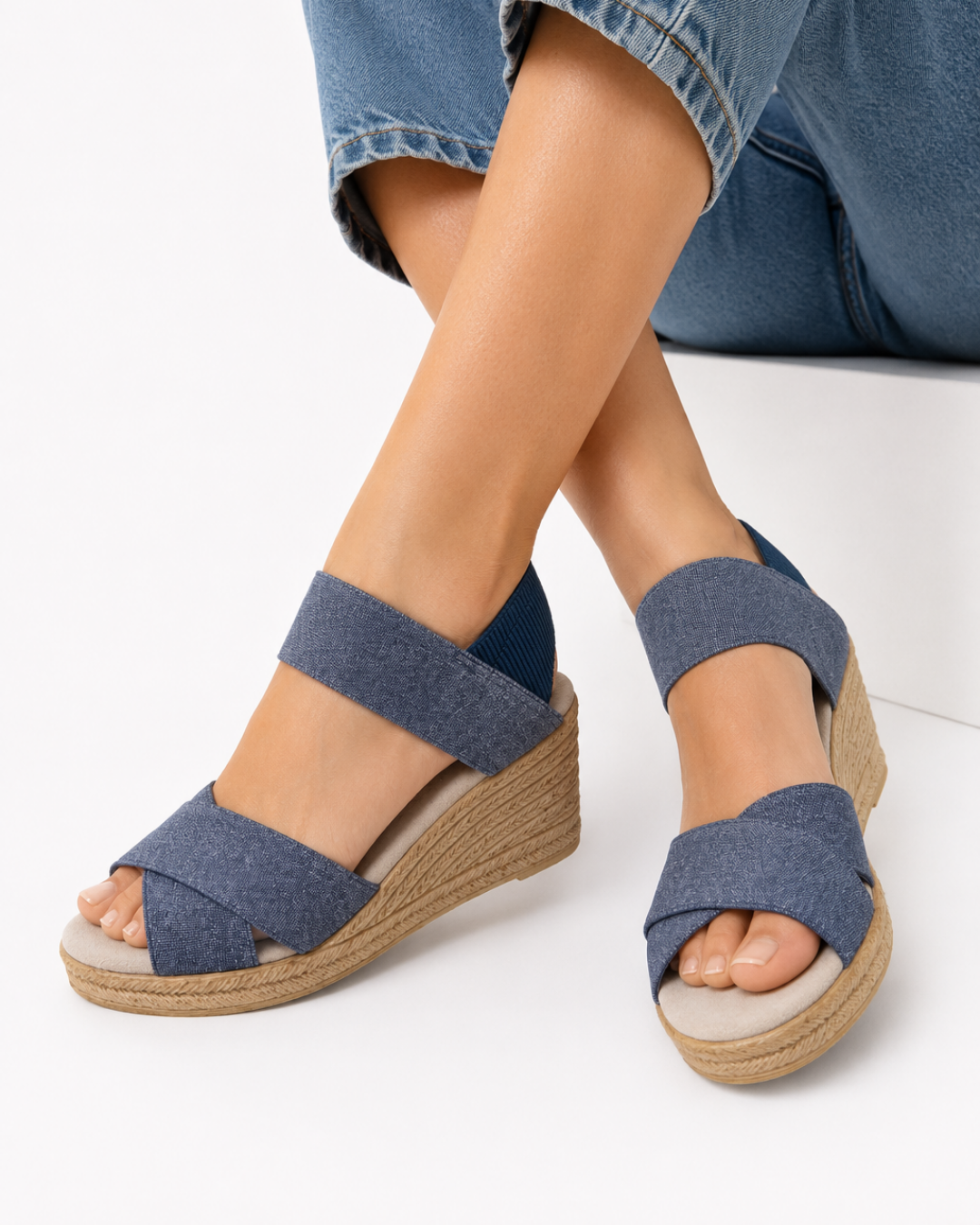 Jeans tipo mezclilla Fiorella de SanMiguelShoesmx, pantalones de mezclilla azul con costuras y detalles clásicos.