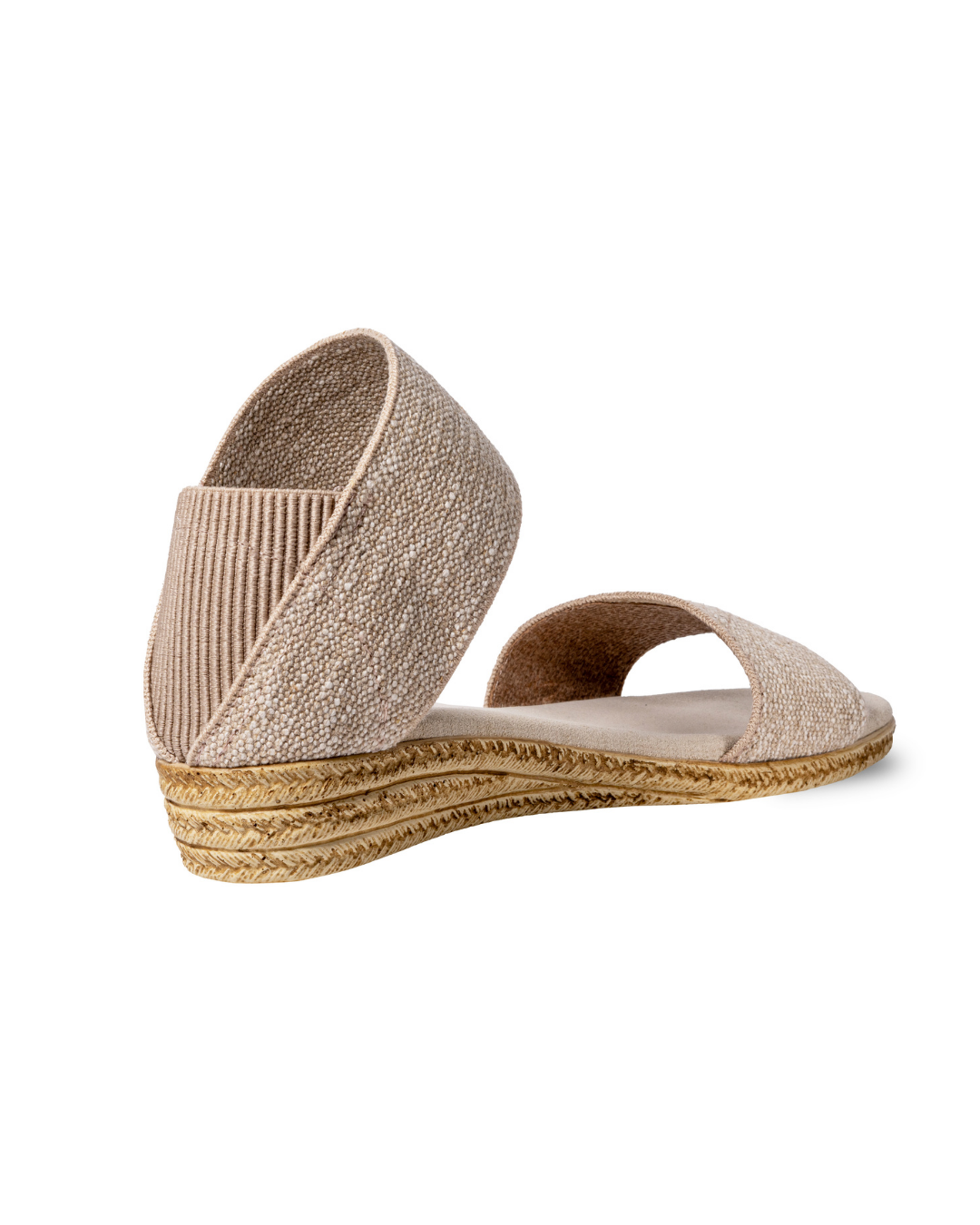 Zapatos Janie Lino de SanMiguelShoesmx, sandalias de tiras en color beige, con suela de goma y diseño cómodo para verano.
