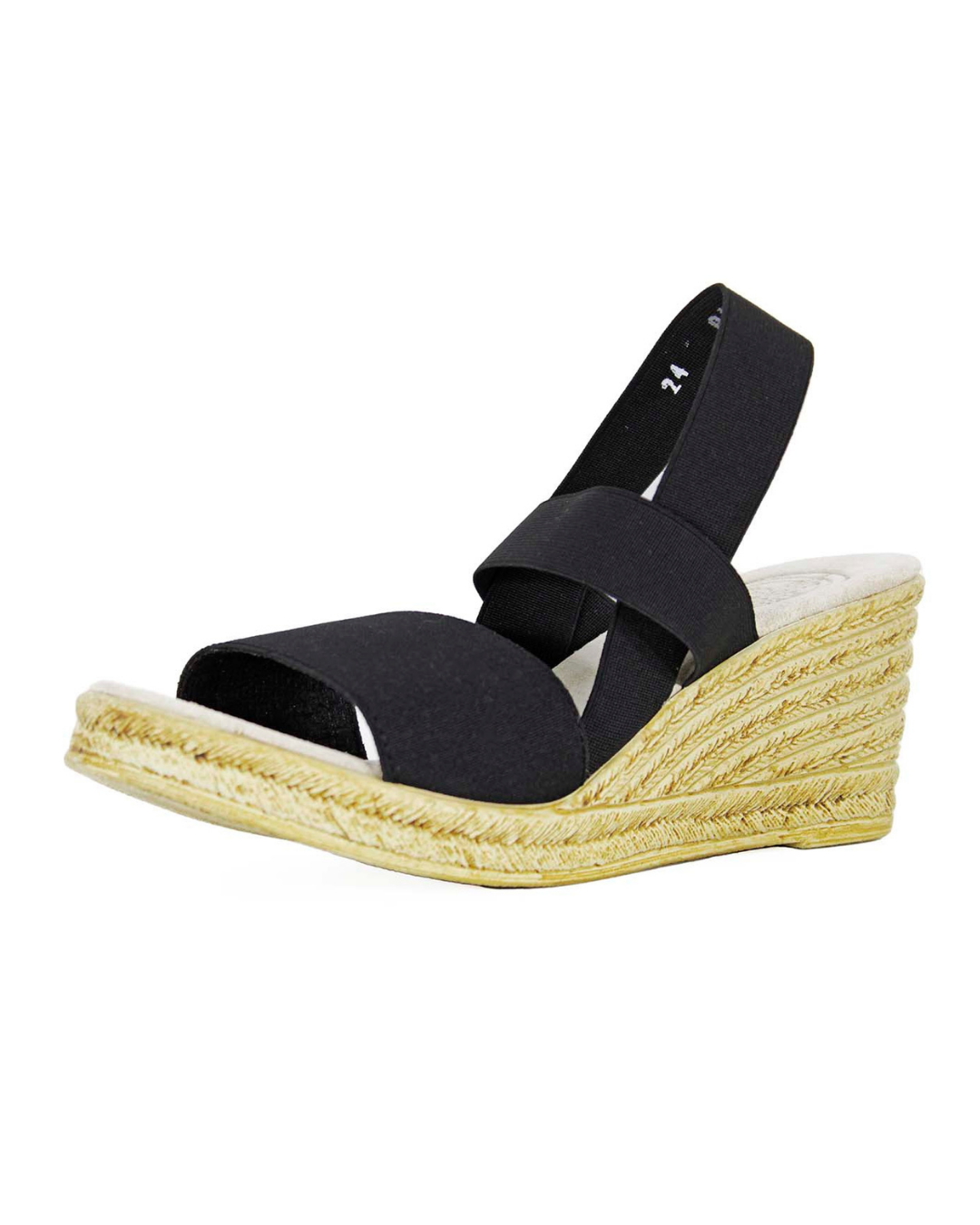 Balandra negra de SanMiguelShoesmx mostrando la parte superior y la suela, estilo casual y cómodo para mujer.