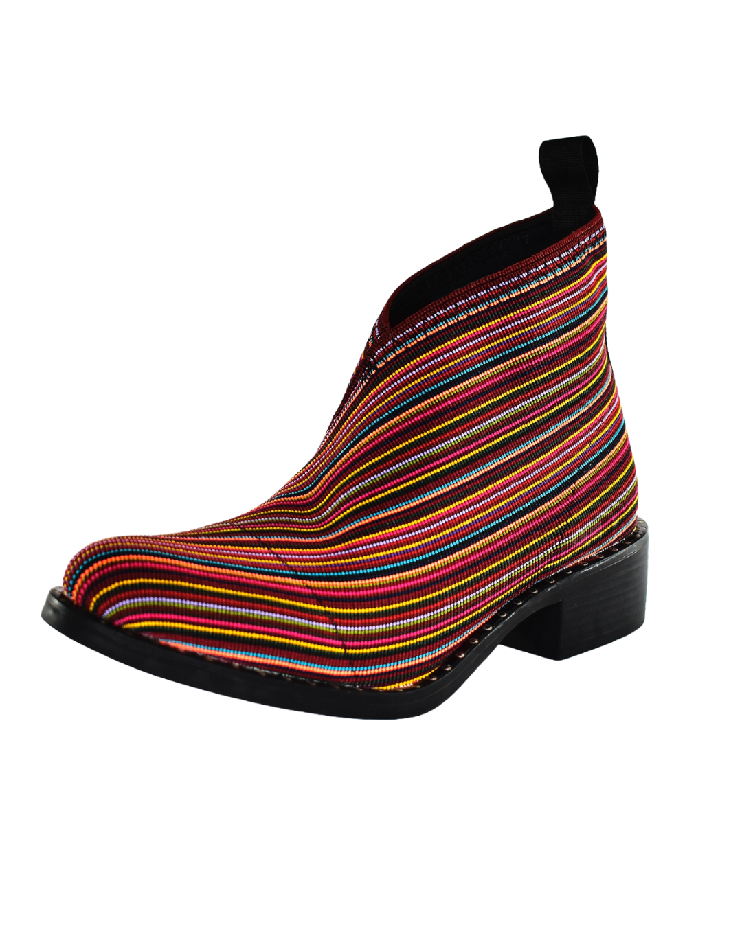 Zapatos Barcelona Rojo Rayas de SanMiguelShoesmx, calzado casual con diseño a rayas rojas y blancas.