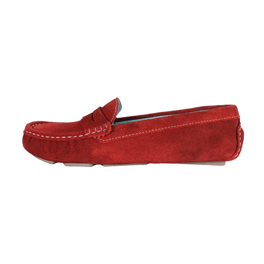 Loafers Rojos en Piel Gamuza - SanMiguelShoesmx
