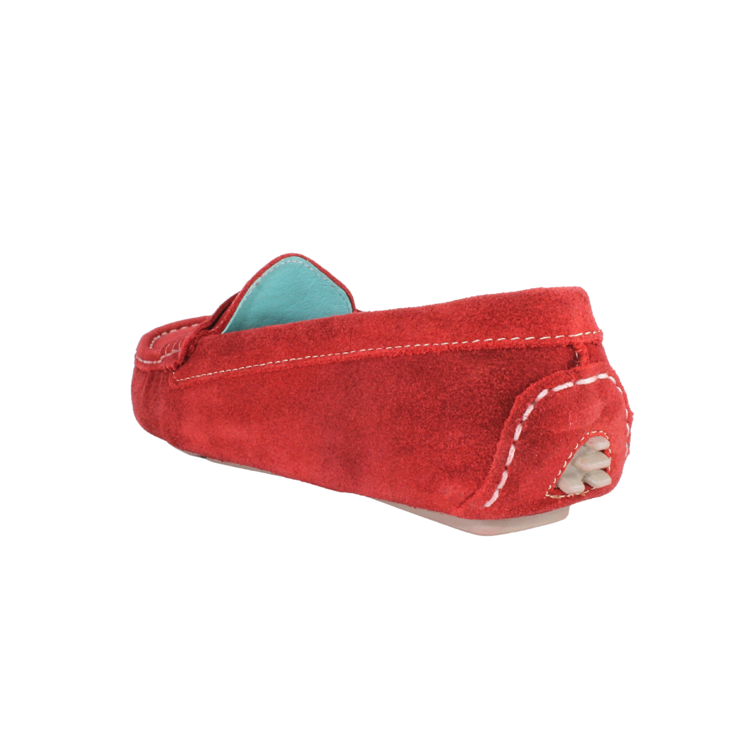Loafers Rojos en Piel Gamuza - SanMiguelShoesmx