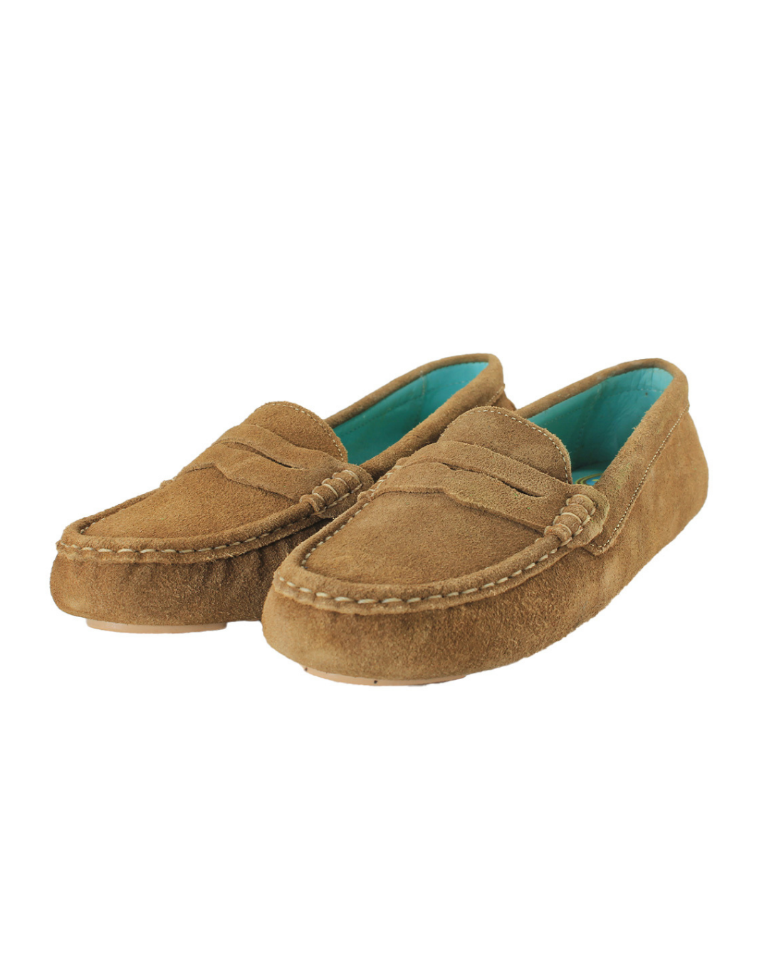 Zapatos tipo mocasín Loafers Bronzea en color café de piel de gamuza de SanMiguelShoesmx.