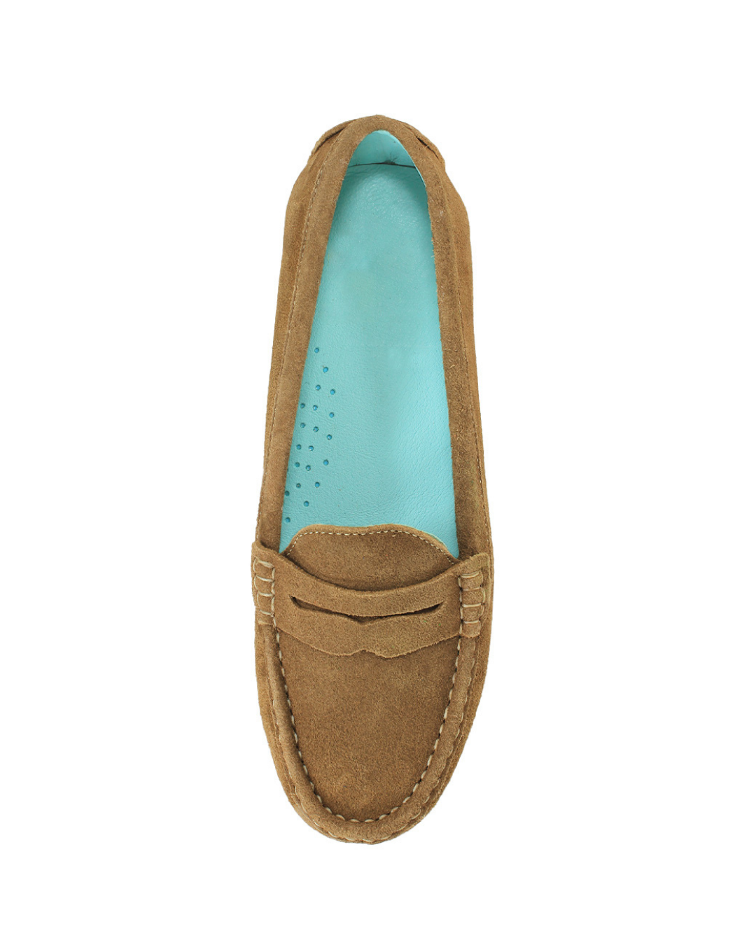 Mocasines Bronzea de SanMiguelShoesmx en color café, hechos en piel de gamuza, con diseño elegante y cómodo para mujer.