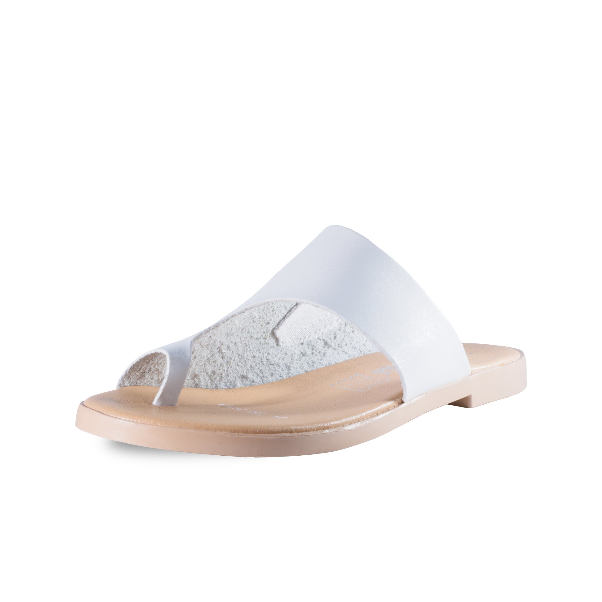 Zapatos blancos tipo sandalia Cancún de SanMiguelShoesmx, con diseño abierto y suela resistente.