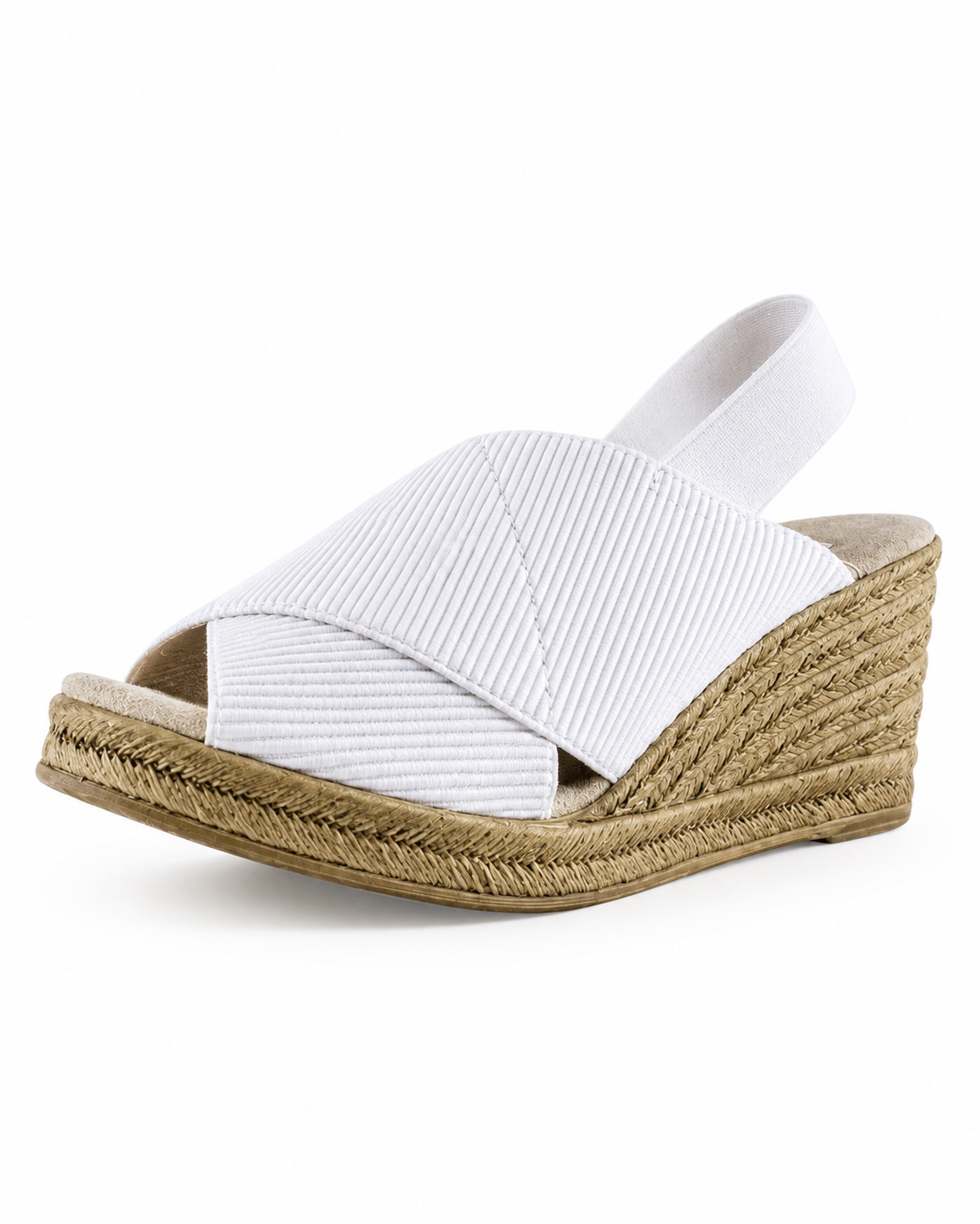 Zapatos Tory blancos de SanMiguelShoesmx, vista frontal mostrando diseño elegante y material de alta calidad.
