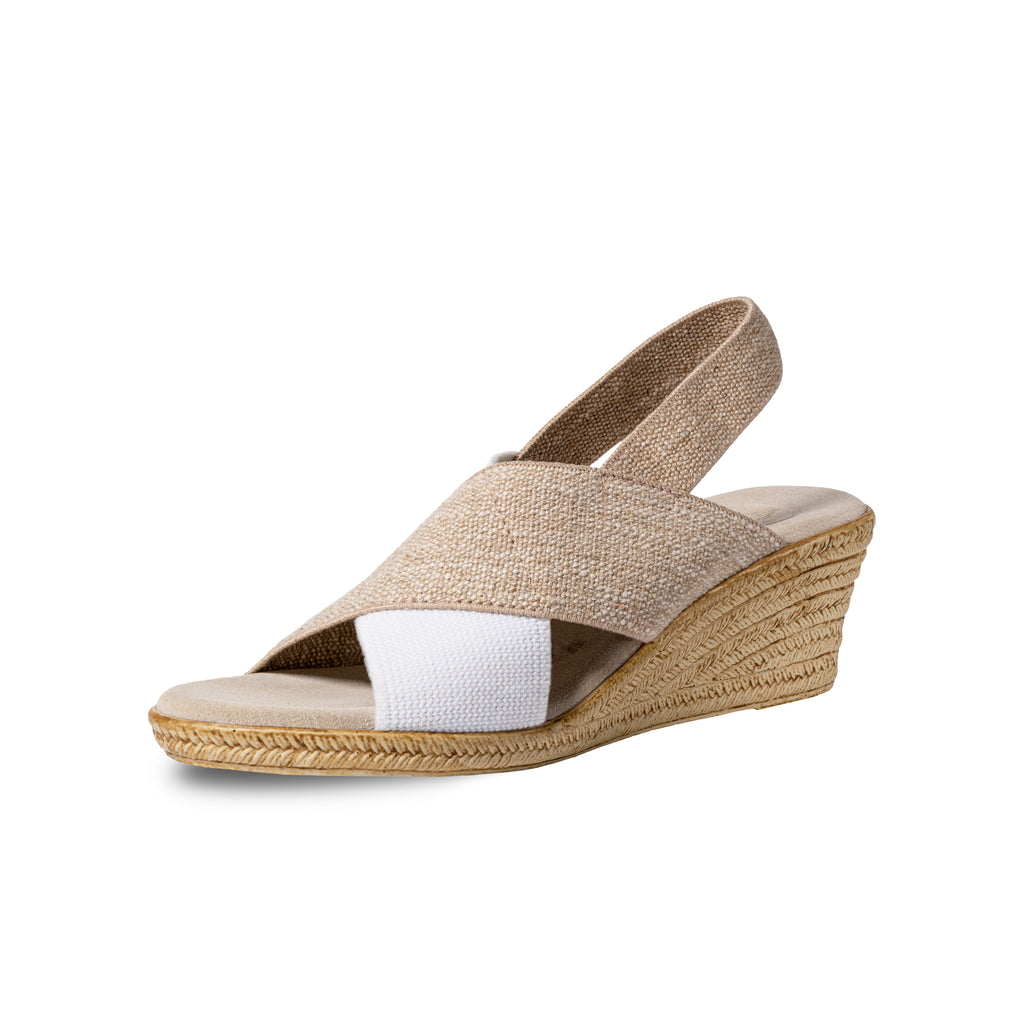 Zapatos Emilia Blanco de lino de SanMiguelShoesmx, calzado elegante y cómodo para mujer en color blanco.