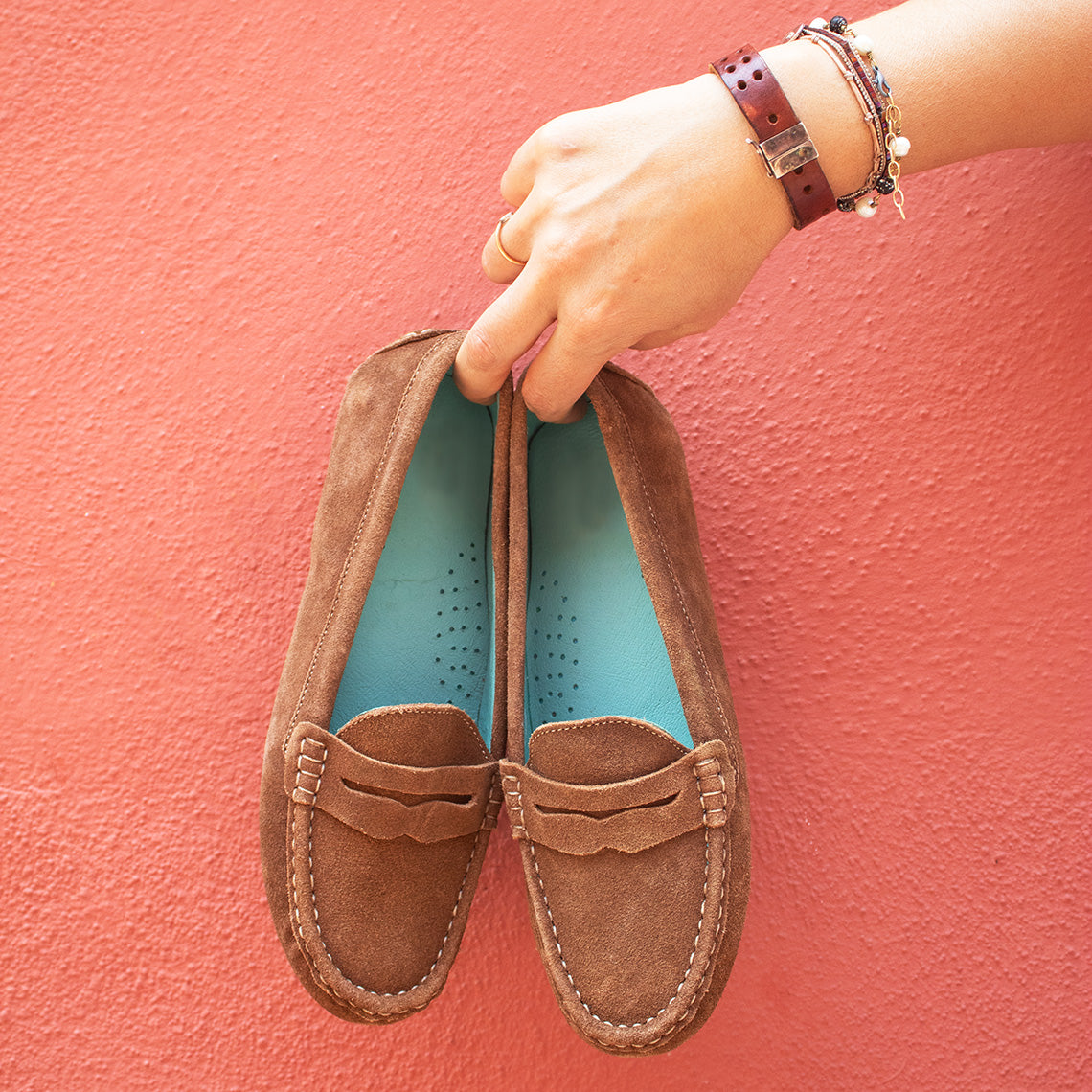 Loafers Bronzea – Café en Piel Gamuza