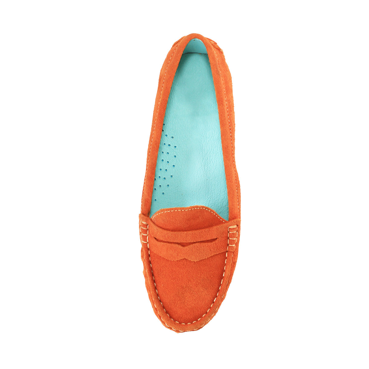 Loafers Naranja en Piel Gamuza