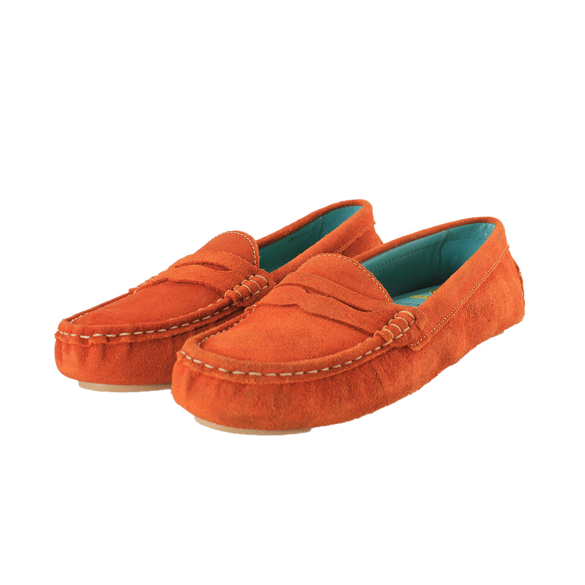 Loafers Naranja en Piel Gamuza