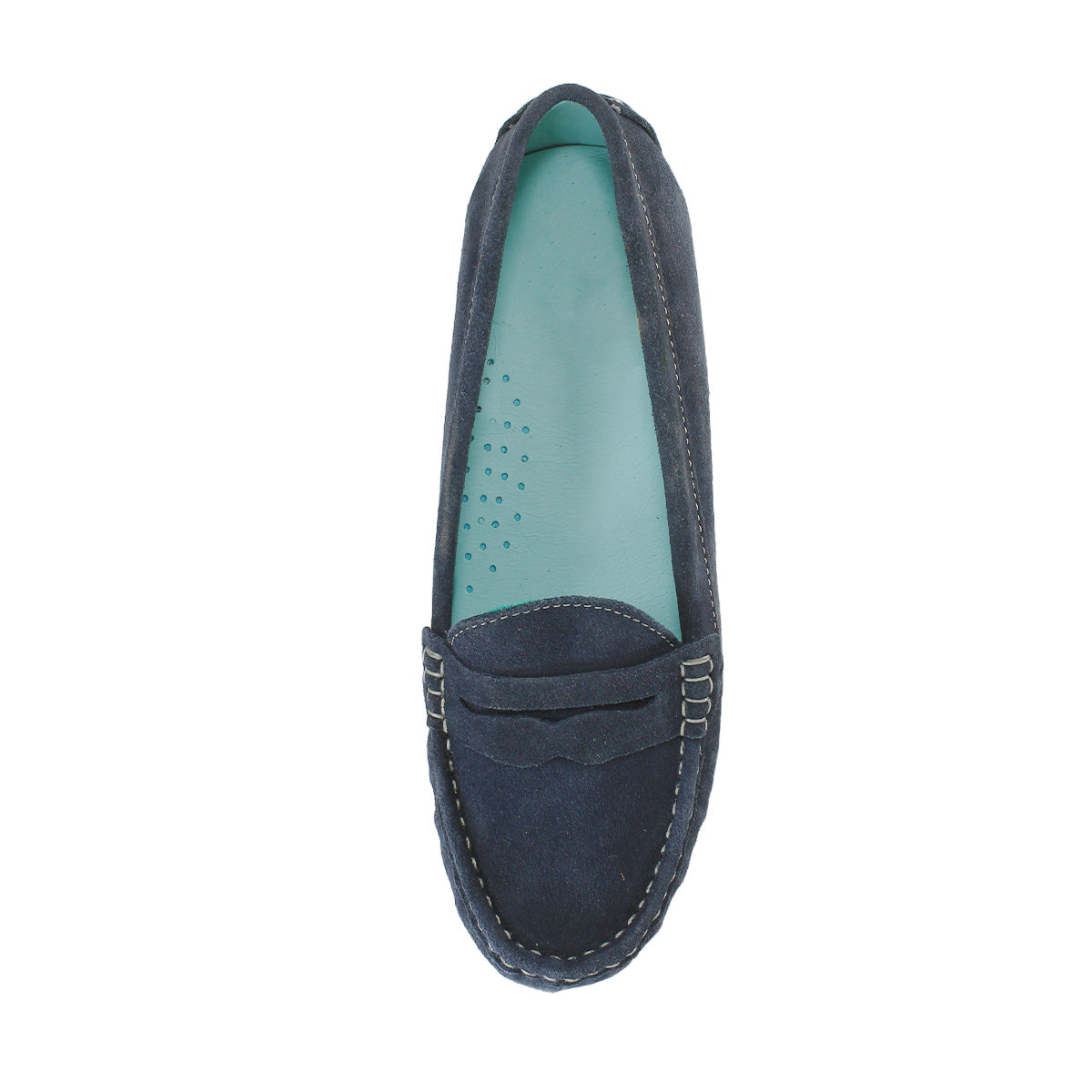 Loafers Azul Marino en Piel Gamuza