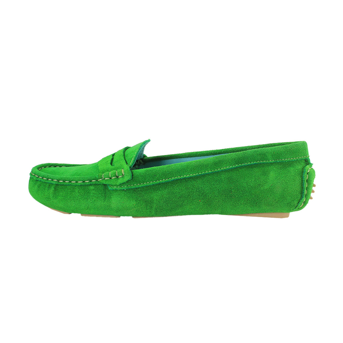 Loafers Verdes en Piel Gamuza - SanMiguelShoesmx
