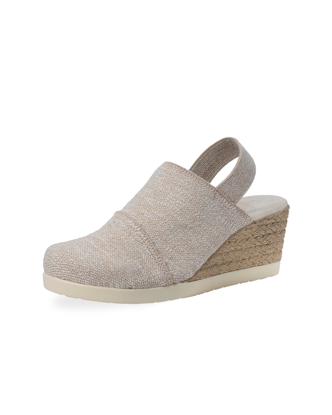 Zapatos Natasha Lino de SanMiguelShoesmx en color blanco con detalles de lino y suela de goma, estilo casual y elegante.