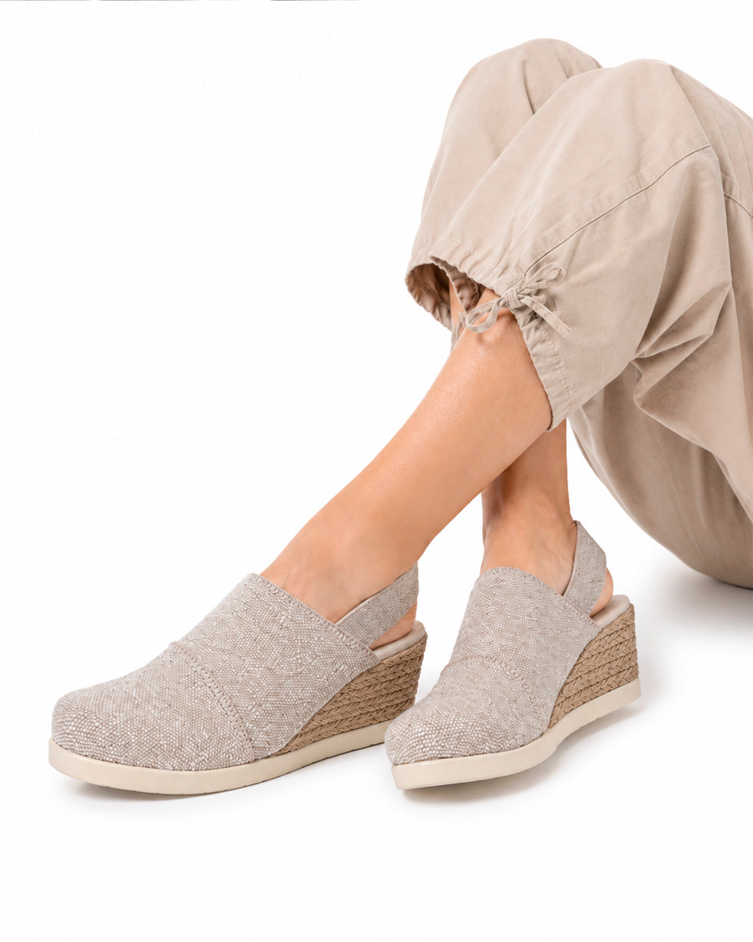 Zapatos Natasha Lino de SanMiguelShoesmx, zapatos de lino en color blanco con diseño elegante y cómodo para mujer.