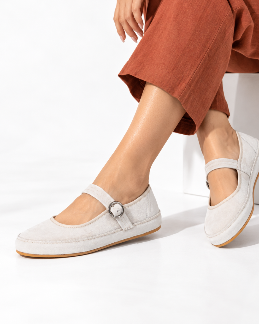 Balerinas Polly color beige de SanMiguelShoesMX, diseño clásico y punta redonda